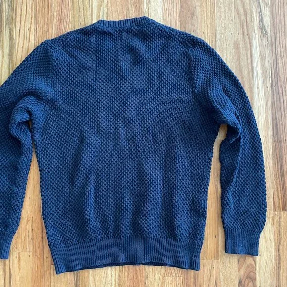 J Crew waffle knit cotton sweater Sz M - Picture 2 of 4